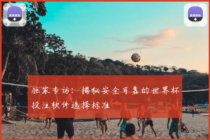 独家专访:揭秘安全可靠的世界杯投注软件选择标准