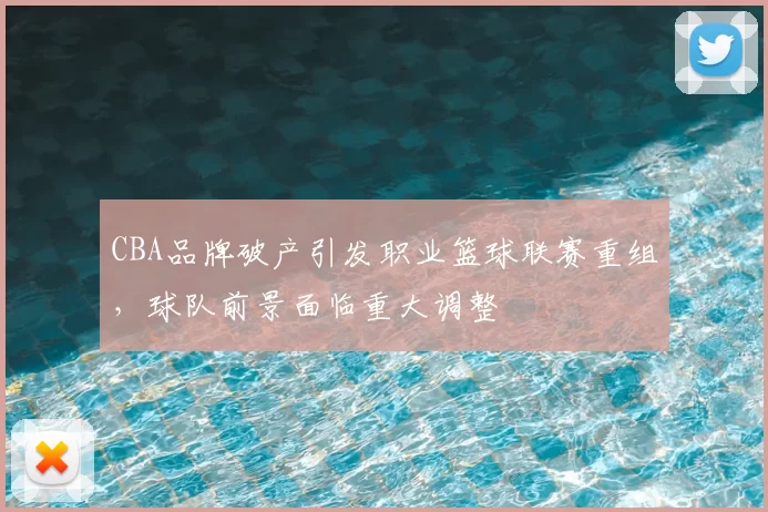 CBA品牌破产引发职业篮球联赛重组,球队前景面临重大调整